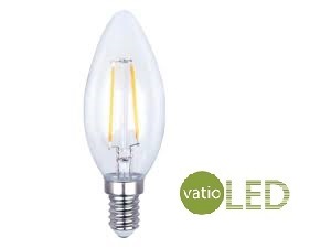 LAMPARA FILAMENTO LED VELA 3W E14