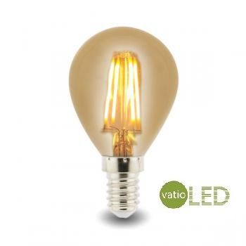 Bombilla Led Filamento E14 G45 4W ámbar