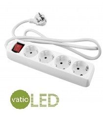 BASE 4 TOMAS C/ CABLE DE 3 METROS