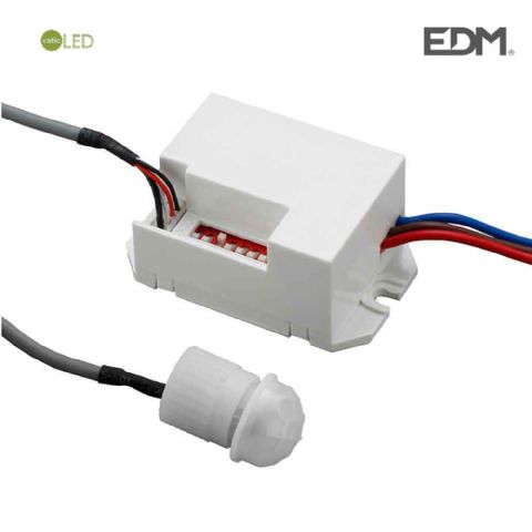 DETECTOR EMPOTRABLE DE MOVIMIENTO CON AJUSTE DE TIEMPO Y LUZ EDM