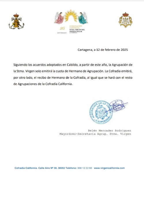 Información sobre el cobro de recibos domiciliados