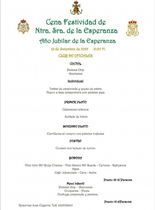 Eucaristía en honor de Ntra. Sra. de la Esperanza