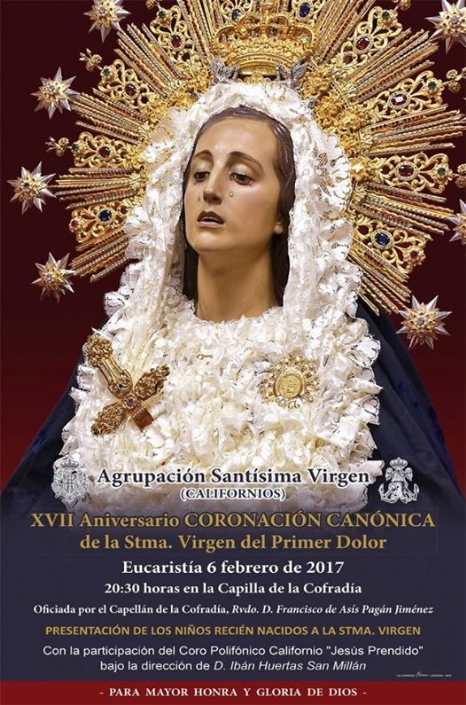 XVII Aniversario Coronación Canónica de la Madre de los Californios y Presentación a la Stma. Virgen, de los niños nacidos en el 2016.
