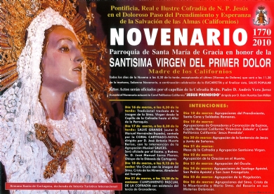 NOVENARIO EN HONOR A LA STMA. VIRGEN DEL PRIMER DOLOR