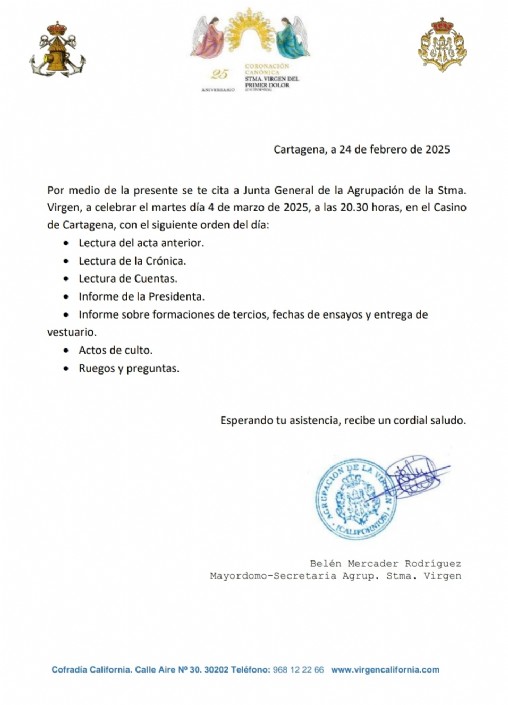 Convocatoria Junta General