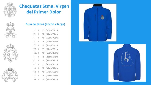 Chaquetas de la Agrupación de la Stma. Virgen del Primer Dolor
