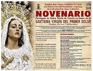 NOVENARIO en HONOR  de la SANTISIMA VIRGEN del PRIMER DOLOR