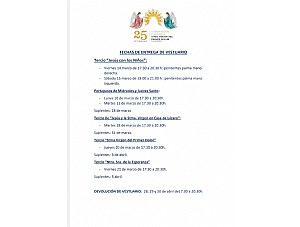 Fechas de entrega de vestuario y Campaña del Kilo