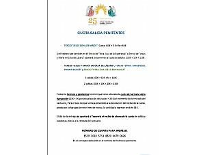 Cuotas de salida de penitentes y hebreos