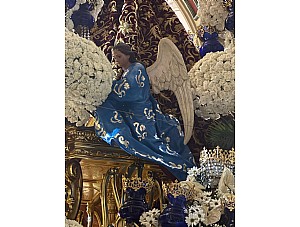 Restauración del ángel del trono del Miércoles Santo