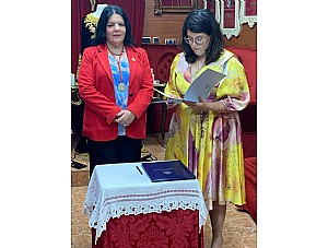 Entrega de donativo por parte de la Madrina 2024 del tercio 